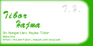 tibor hajma business card